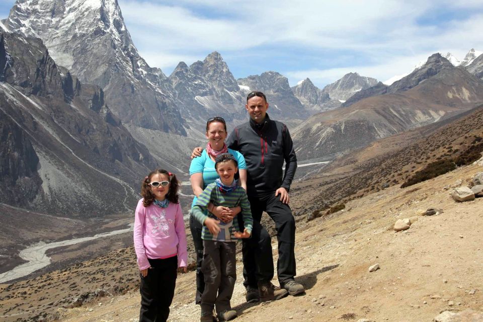 Short Everest base camp trek with kids family